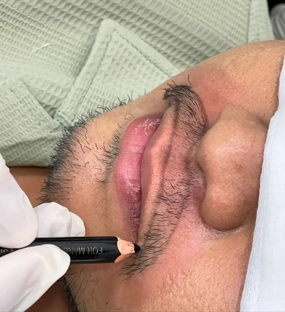 Moustaches Transplant Marking
